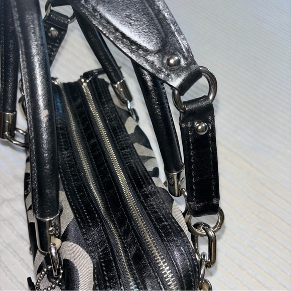 Coach Kristin Purse Graphic Jacquard Shoulder Bag‎ Opa Print Chain Link Bag Y2K - Picture 5 of 16